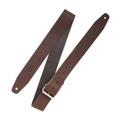 Sangle de guitare en cuir réglable Levys - Grande boucle 1,5" - Marron
