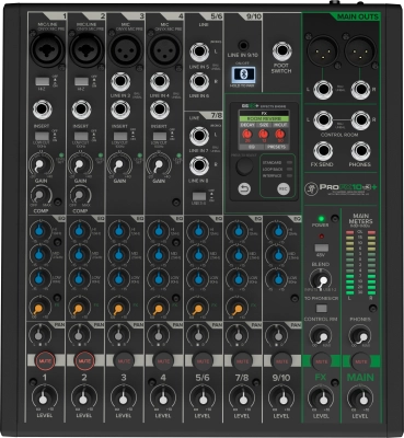 Mackie - ProFX10v3+ Console de mixage à effets professionnelle 10 canaux avec Bluetooth