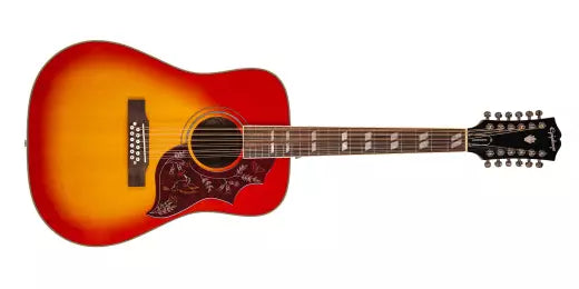 Epiphone - Hummingbird Studio 12-String Acoustic/Electric Guitar - Faded Cherry