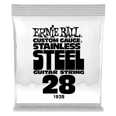 Corde simple pour guitare électrique en acier inoxydable Ernie Ball - .028