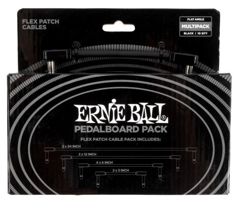 Ernie Ball - Câbles de brassage flexibles (lot de plusieurs) - Noir
