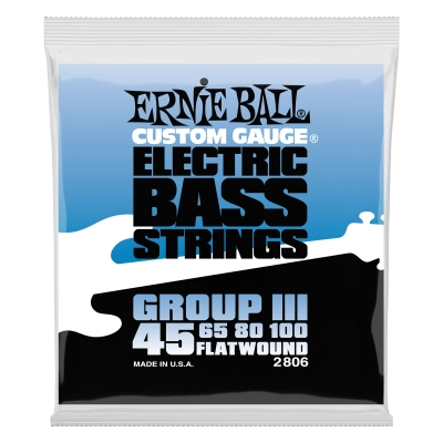 Ernie Ball - Cordes pour basse à filets plats Groupe III - .045-.100