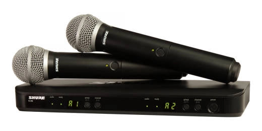 Shure - BLX288/PG58 Dual-Transmitter Handheld Wireless System (H11: 572-596 MHz)