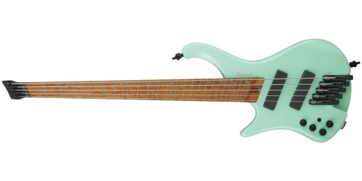 Ibanez - Basse ergonomique sans tête EHB 5 cordes avec housse multi-échelles - Vert mousse de mer mat