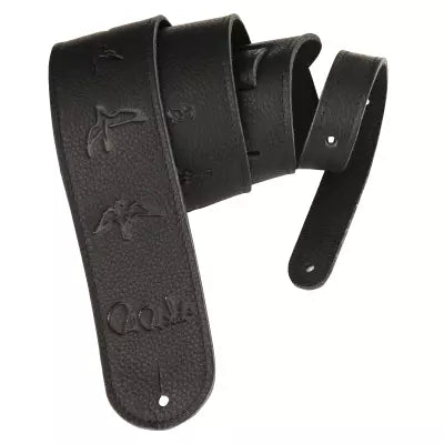 Sangle PRS Guitars en cuir avec motif oiseaux - Noire