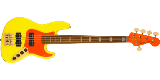 Fender - MonoNeon Jazz Bass V, Maple Fingerboard - Neon Yellow