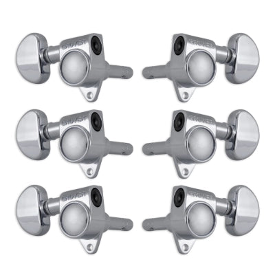 Mécaniques Grover Rotomatics à verrouillage (jeu de 6) - Chrome