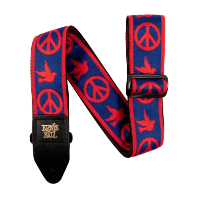 Ernie Ball - Bracelet Colombe Paix et Amour Rouge et Bleue