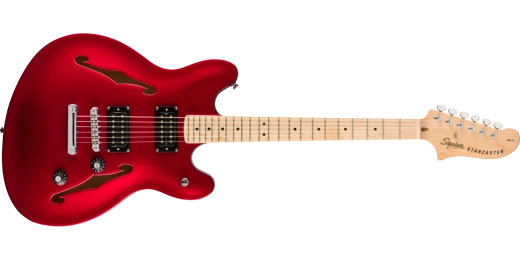 Squier - Série Affinity Starcaster, touche en érable - Rouge pomme d'amour