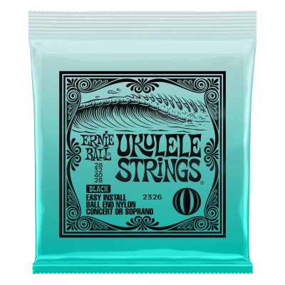 Cordes Ernie Ball pour ukulélé concert/soprano - Noir