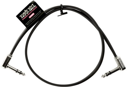 Câble plat Ernie Ball 24 TRS, simple - Noir