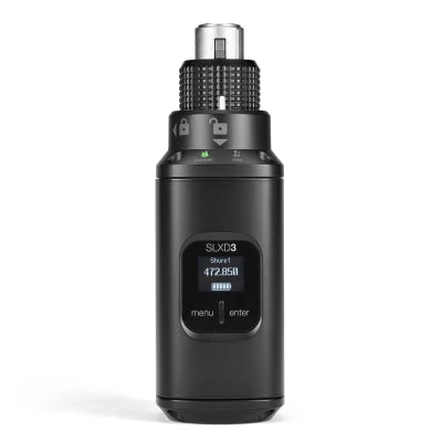 Shure - Émetteur sans fil numérique enfichable SLXD3 avec connecteur XLR - H55