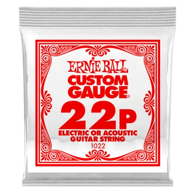 Ernie Ball - Corde simple en acier pour guitare électrique ou acoustique - .022