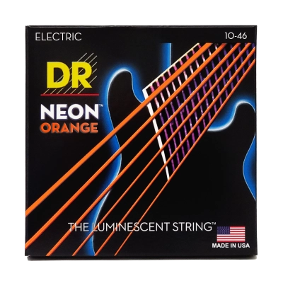 DR Strings - Cordes électriques orange fluo - Medium 10-46