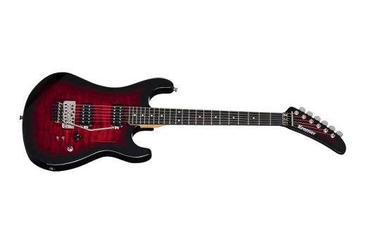 Kramer - 84 HH Quilt Electric Guitar with Gigbag - Red Burst