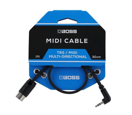 Câble de connexion BOSS - BMIDI-1-35 TRS 3,5 mm / DIN 5 broches, 30 cm (1 pied)