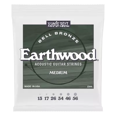 Cordes pour guitare acoustique Ernie Ball Earthwood Bell Bronze - Medium (13-56)