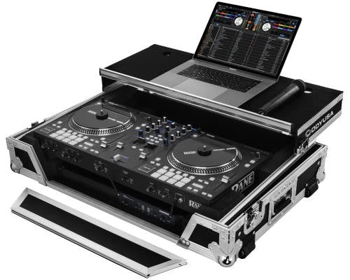 Odyssey - Flight-case pour Rane One avec espace rack 1U et plateforme Glide