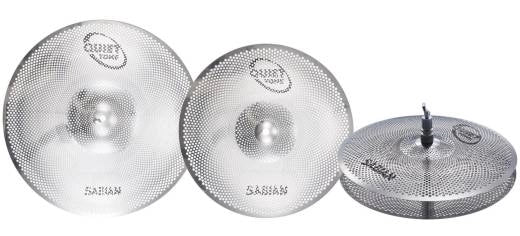 Sabian - Cymbales d'entraînement Quiet Tone - Charleston 13", Crash 14", Crash-Ride 18"