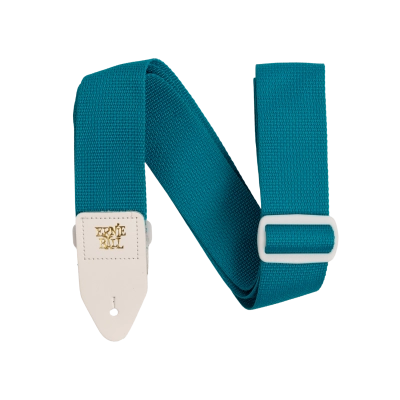 Sangle de guitare Ernie Ball en polypropylène - Turquoise et blanc