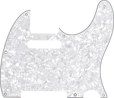 Fender - 8-Hole Modern Telecaster Pickguard 4-Ply - White Pearl