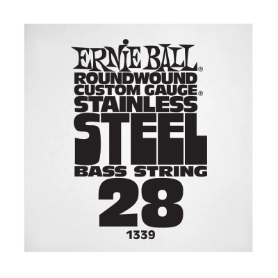 Corde simple pour basse électrique en acier inoxydable Ernie Ball .028W