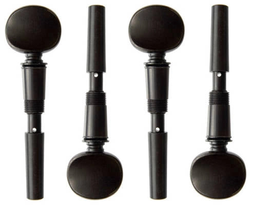 Bosco Violin Supply - Jeu de chevilles Perfection 9,0 mm pour violon/alto - Style suisse - Ébène