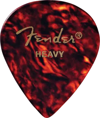 Fender - 551 Shape Celluloid Picks 12 Pack, Heavy - Tortoiseshell