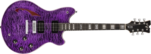 EVH - SA-126 Guitare électrique spéciale en érable matelassé avec étui - Violet transparent