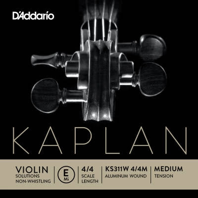 Corde de mi pour violon D'Addario Orchestral - KS311W 4/4M - Kaplan Solutions, filée aluminium, sans sifflement, diapason 4/4
