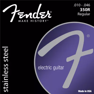 Fender - Cordes de guitare électrique 350R en acier inoxydable 10-46