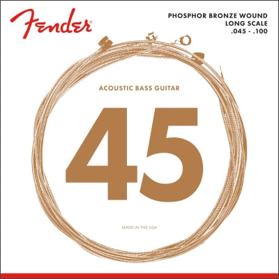 Fender - 8060 Acoustic Bass Strings, Phosphor Bronze - Long Scale, 45-100