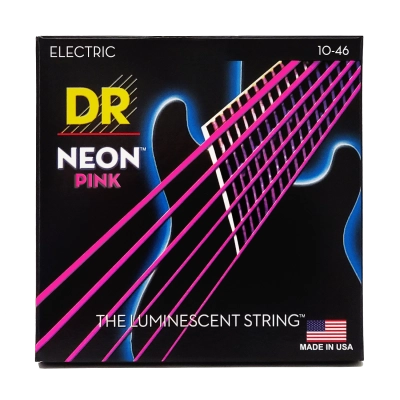 DR Strings - Cordes électriques rose fluo - Medium 10-46