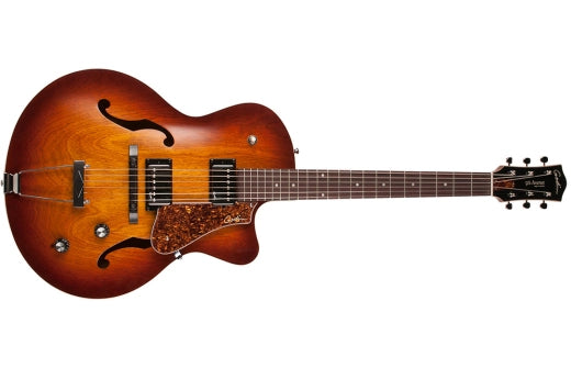 Godin Guitars - 5th Avenue CW Kingpin II HB Hollowbody Guitar - Cognac Burst
