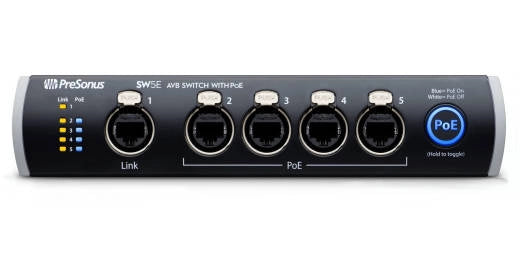 PreSonus - Commutateur AVB 5 ports SW5E avec PoE