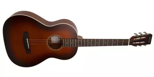 Guitare acoustique/électrique en bois massif The Parlor Gold Tone avec housse - Satin Burst
