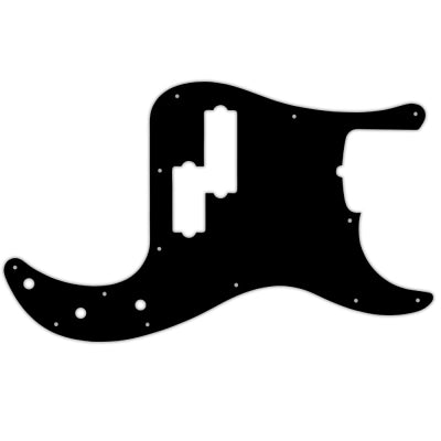 WD Music - Plaque de protection personnalisée pour basse Fender Precision 5 cordes USA - Noire