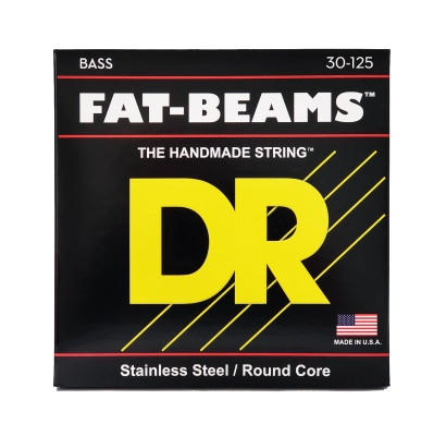 DR Strings - Jeu de cordes pour basse Fat Beams 6 cordes - Medium, 30-125