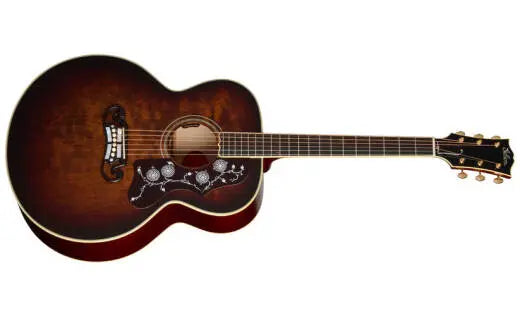 Gibson - Guitare acoustique/électrique standard SJ-200 avec étui rigide - Grizzly Burst