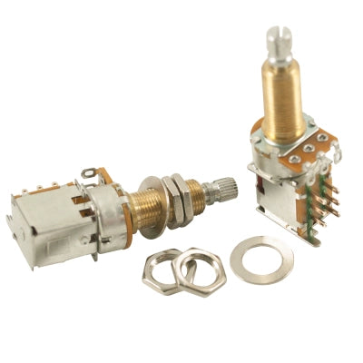 WD Music - Potentiomètre Alpha avec interrupteur DPDT à double entrée et douille longue - 500 kΩ