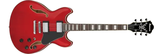 Ibanez - Guitare électrique à corps creux 6 cordes AS Artcore - Rouge cerise transparent