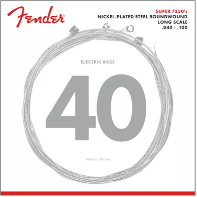 Fender - Cordes de basse en acier nickelé 7250 40-100