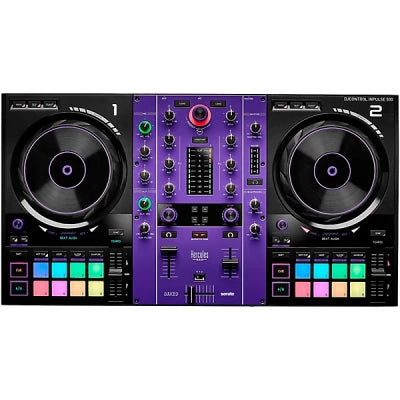 Hercules - DJControl Inpulse 500 Purple Edition Contrôleur DJ USB 2 platines avec Serato DJ/DJUCED