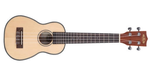 Kala - Ukulélé soprano à long manche en épicéa massif et acajou