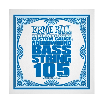 Corde simple pour basse électrique Ernie Ball .105 Super Long Scale Nickel Wound