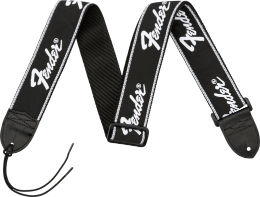 Sangle Fender - 2 logos Running - Noir et blanc