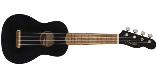 Fender - Ukulélé soprano Venice, touche en noyer - Noir