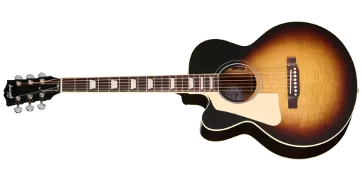 Gibson - Guitare acoustique/électrique Les Paul Parlor avec étui rigide - Vintage Sunburst (gaucher)