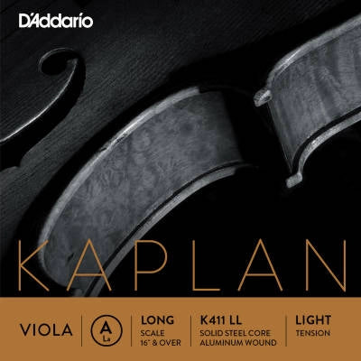 D'Addario Orchestral - K411 LL - Kaplan Alto Corde de La Simple, Diapason Long, Tension Légère