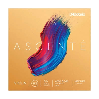 Cordes de violon D'Addario Orchestral - Ascente, diapason 3/4, tension moyenne
